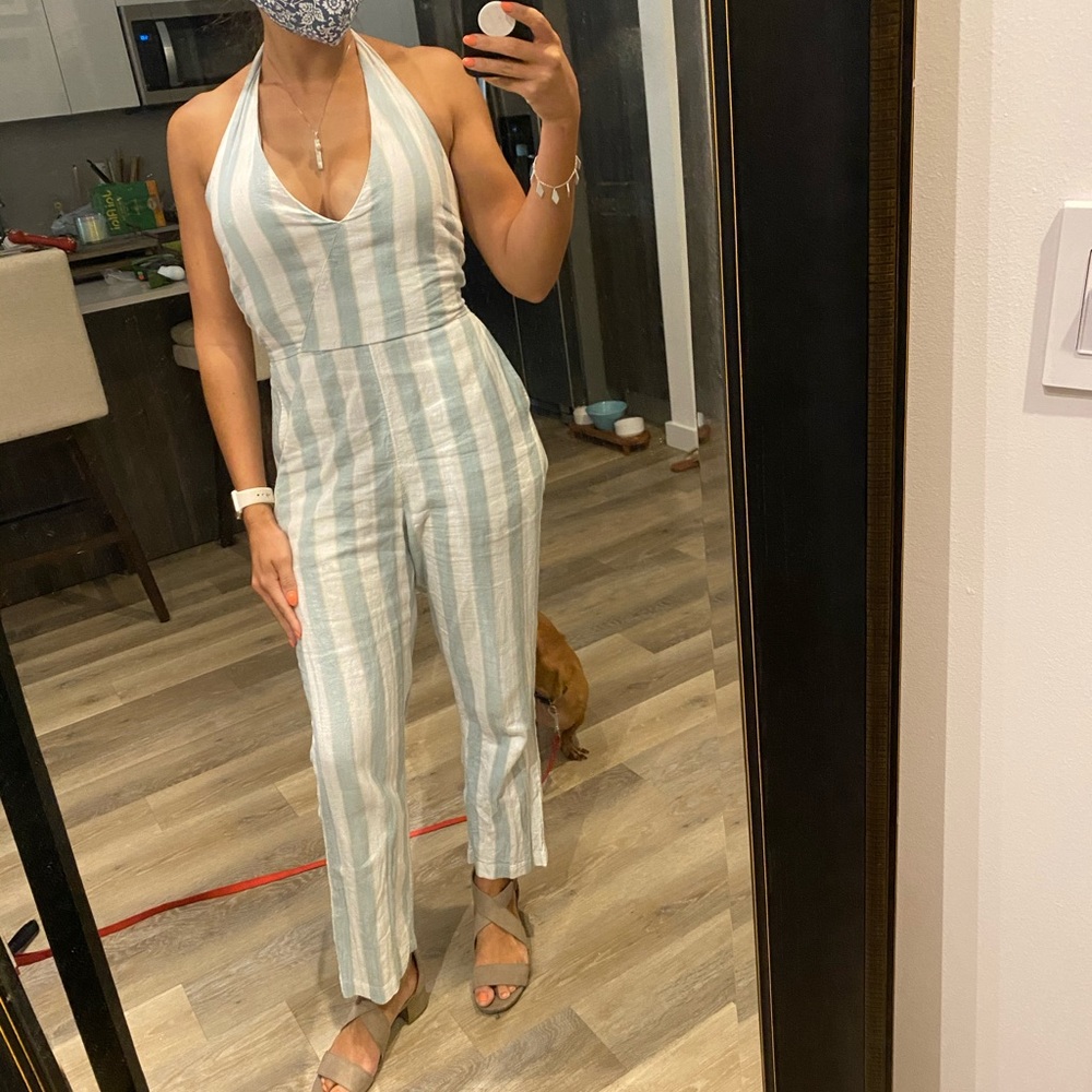 Beachy striped jumpsuit